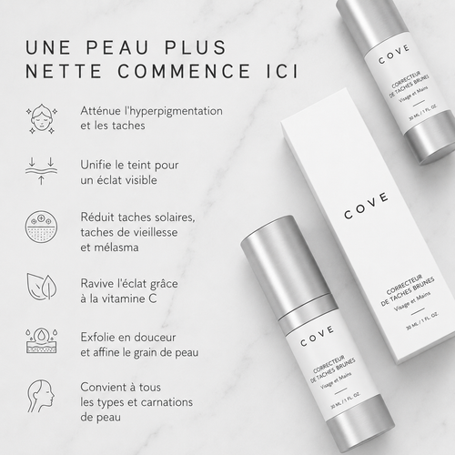 COVE - Correcteur de Taches Brunes | Sérum Éclaircissant Visage & Mains